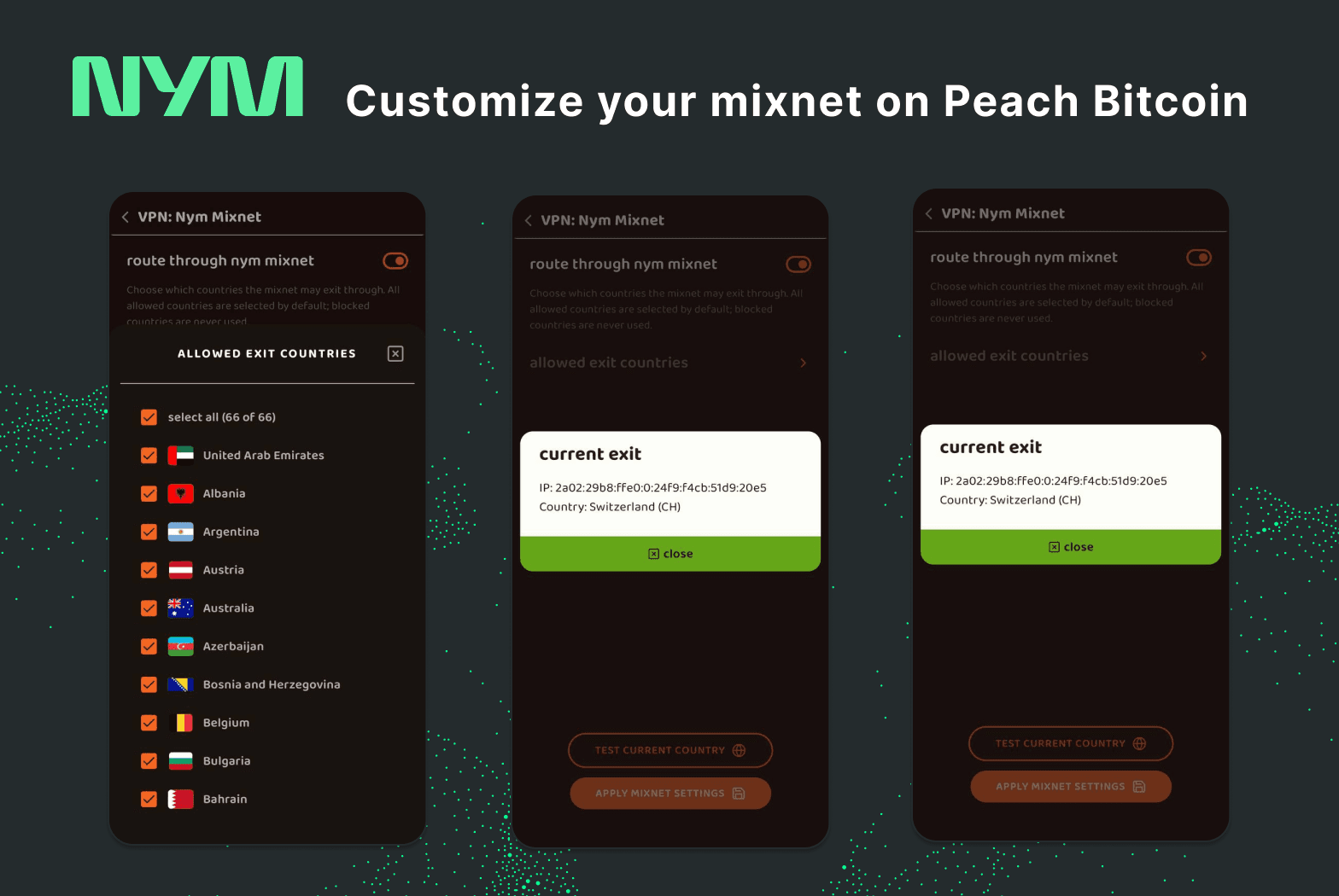 How to customize your mixnet on Peach Bitcoin app